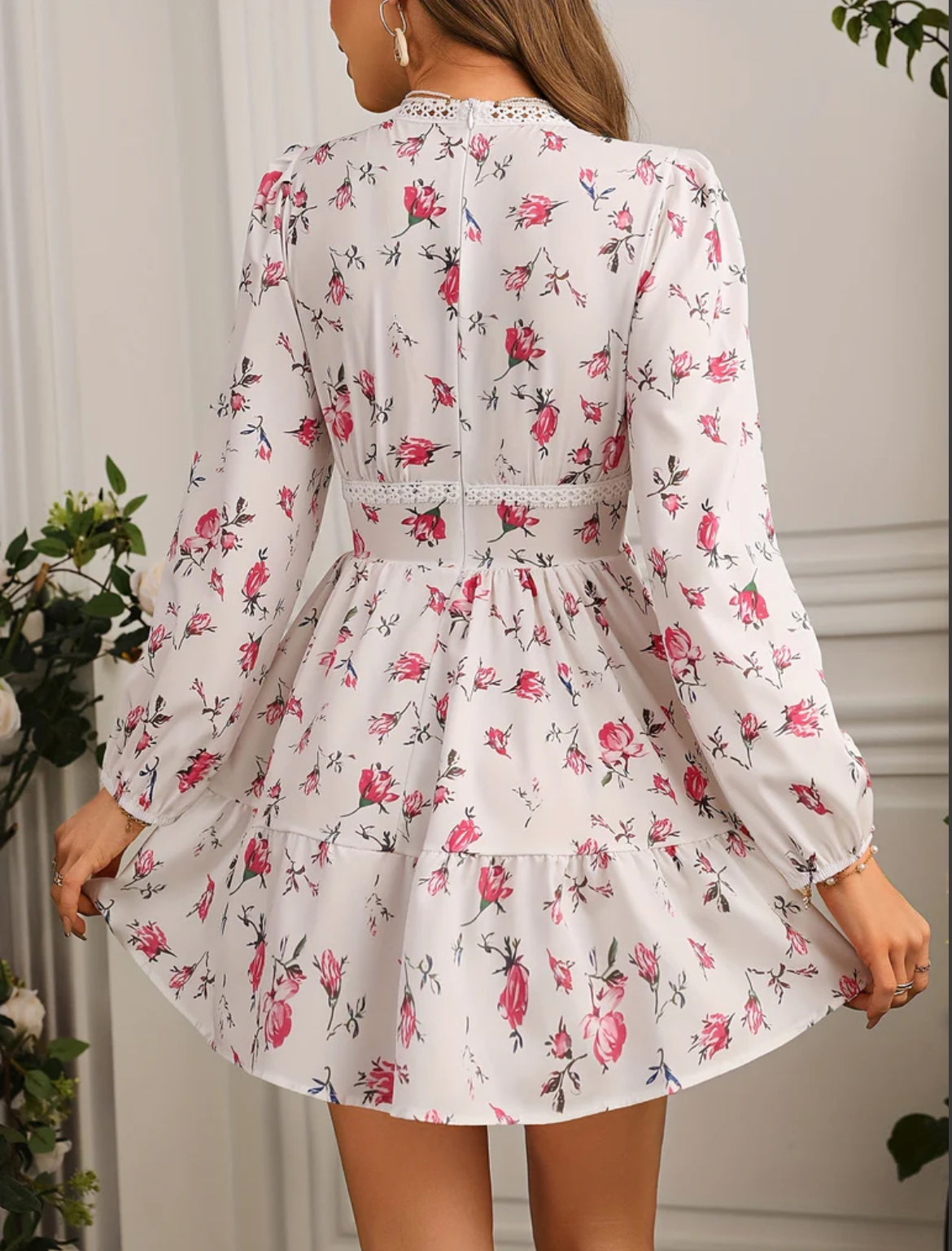 Pamela | Elegant Summer Dress with Ruffles and V-Neck - Image 4