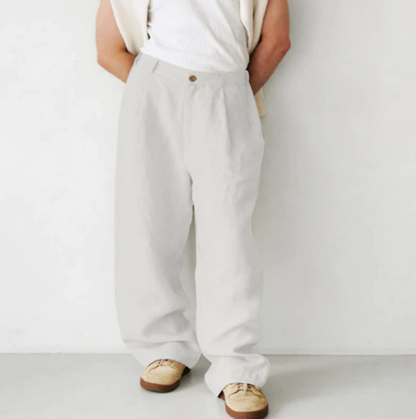 Nelson | Men’s Trousers – Comfortable Cotton – Relaxed Fit – Full Length