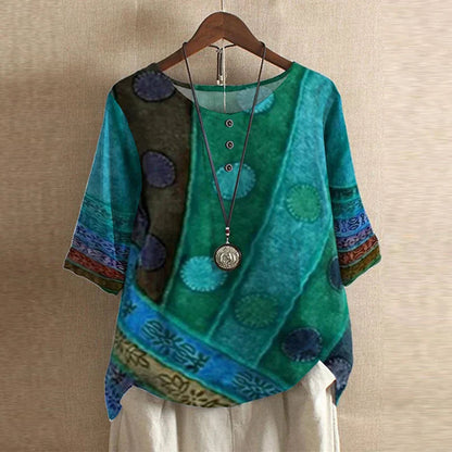 Image of Katherine | Women's Floral 3/4 Sleeve Blouse