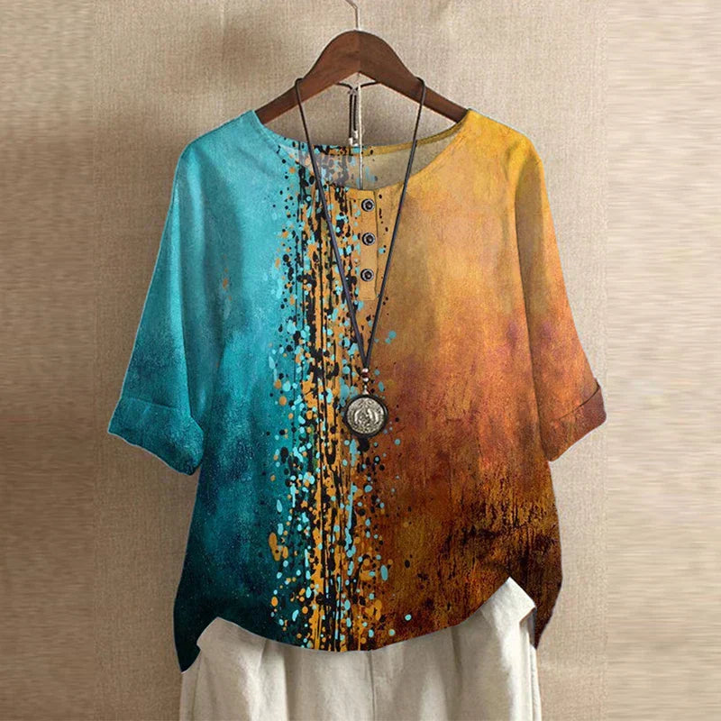 Image of Katherine | Women's Floral 3/4 Sleeve Blouse