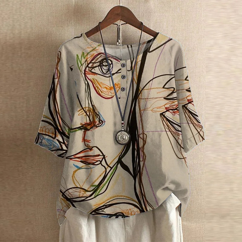 Image of Katherine | Women's Floral 3/4 Sleeve Blouse