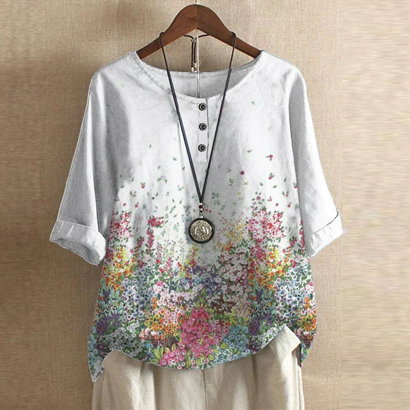 Image of Katherine | Women's Floral 3/4 Sleeve Blouse