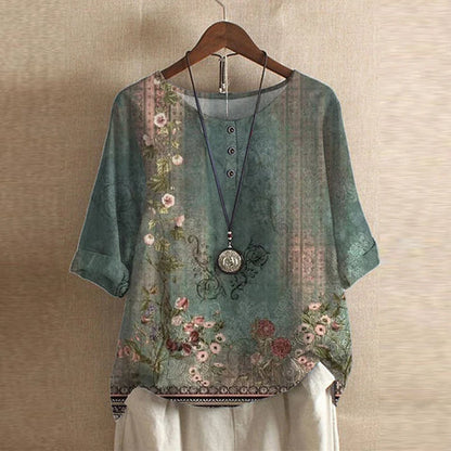 Image of Katherine | Women's Floral 3/4 Sleeve Blouse