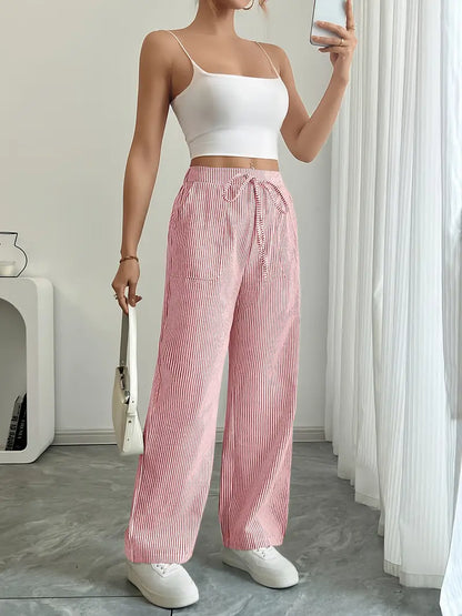 Linda | Elegant Striped Pants with Pockets in Trendy Colors - Image 8