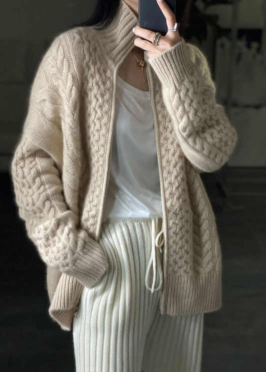 Katelyn | Women's Zip-Up Cable Knit Cardigan - Image 1