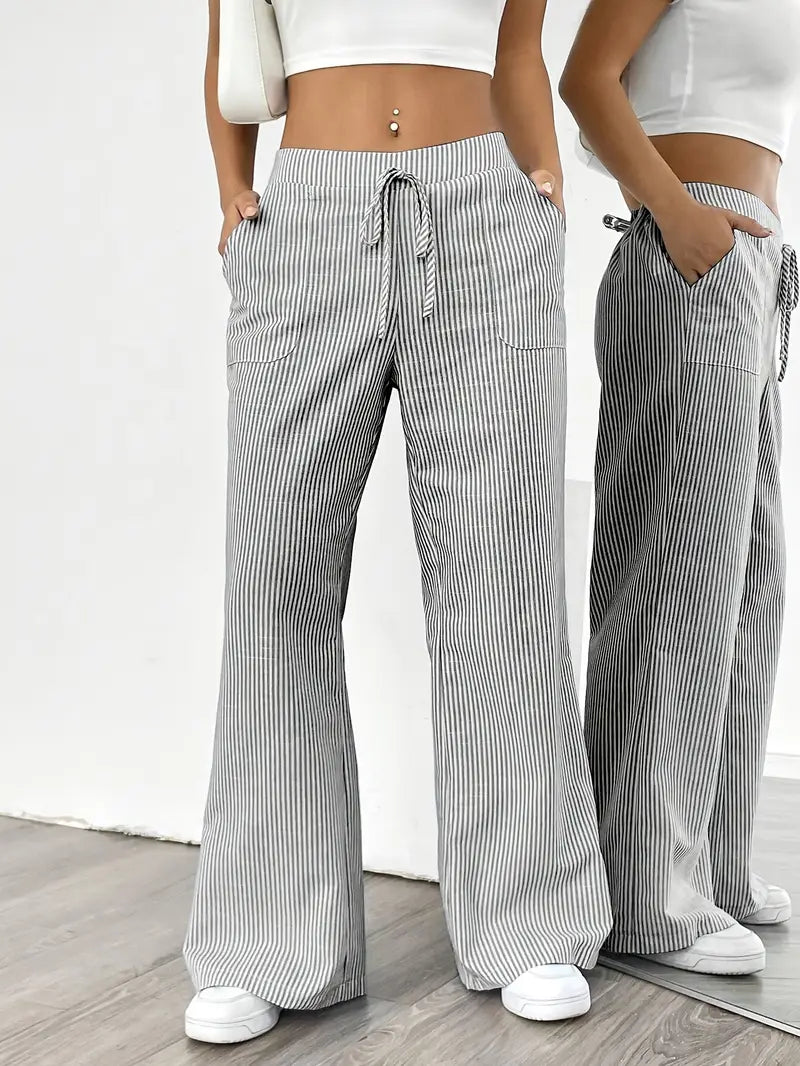 Linda | Elegant Striped Pants with Pockets in Trendy Colors - Image 29
