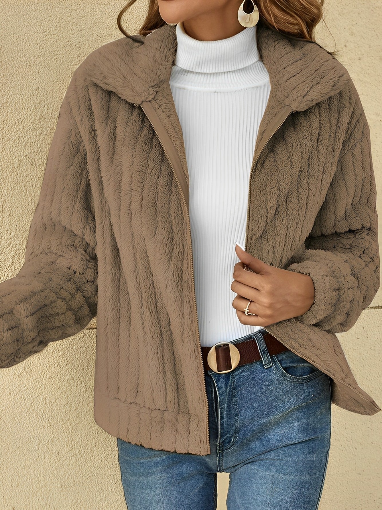 Angela | Women's Zip-Up Relaxed Fit Jacket - Image 5