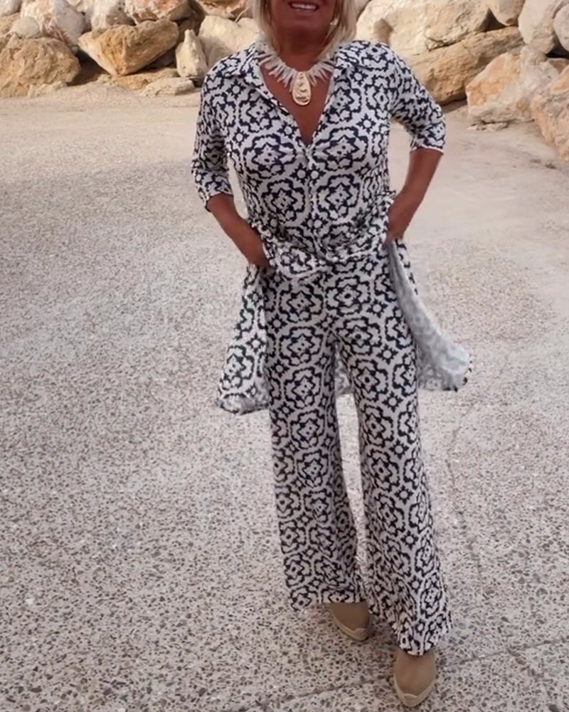 Michelle | Elegant Printed Two-Piece Set for Everyday Style - Image 3