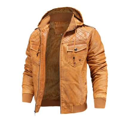 Dorian | Men's Hooded Bomber Jacket - Image 3