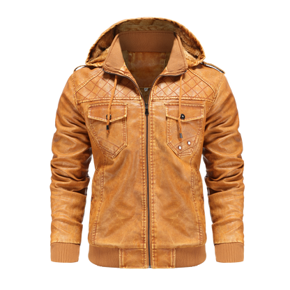 Dorian | Men's Hooded Bomber Jacket - Image 6