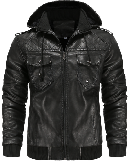 Dorian | Men's Hooded Bomber Jacket - Image 1