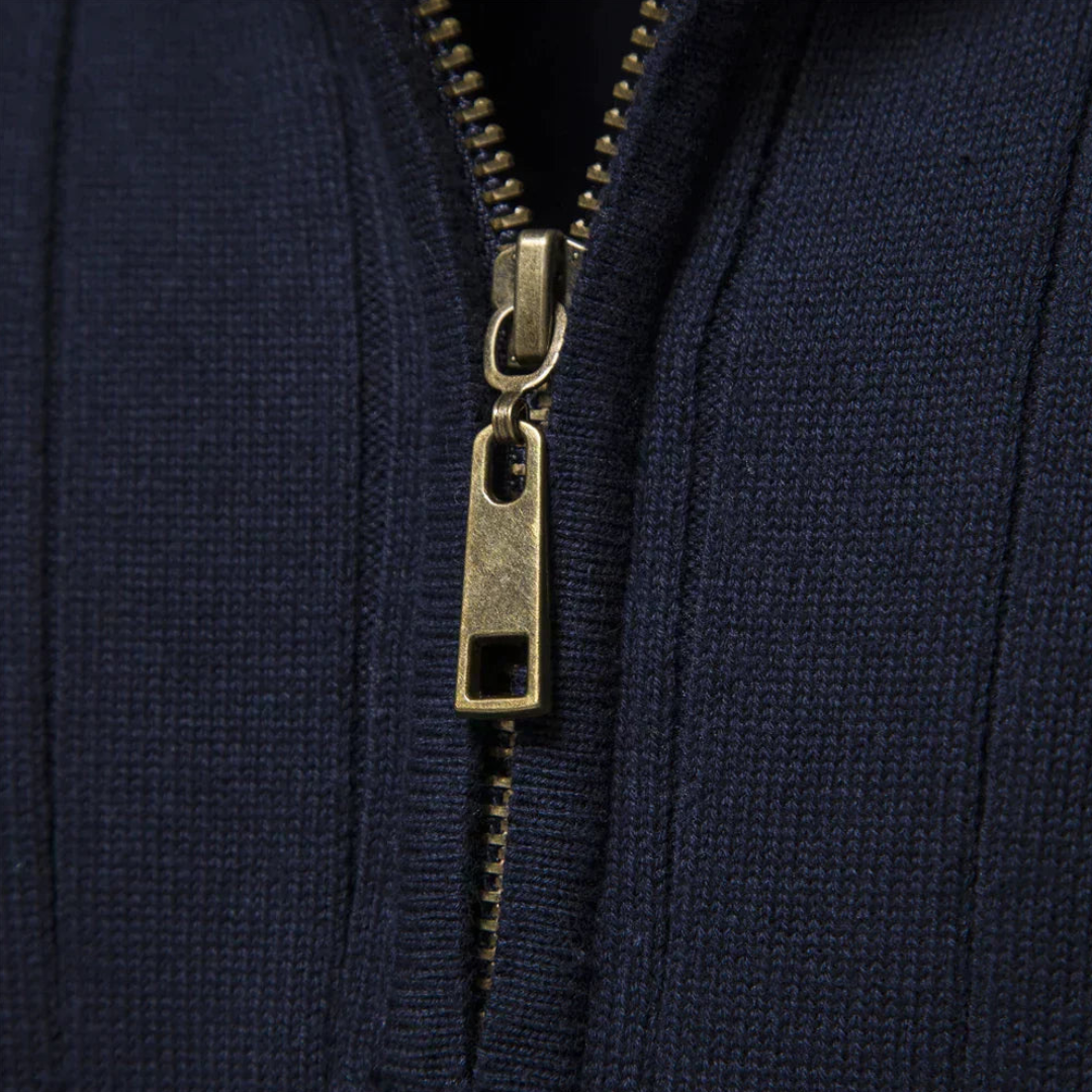 Louie | Men's Quarter Zip Long Sleeve Sweater - Image 5