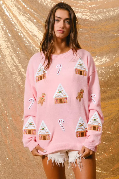 Jocelyn | Women's Novelty Christmas Crew Neck Sweater - Image 13