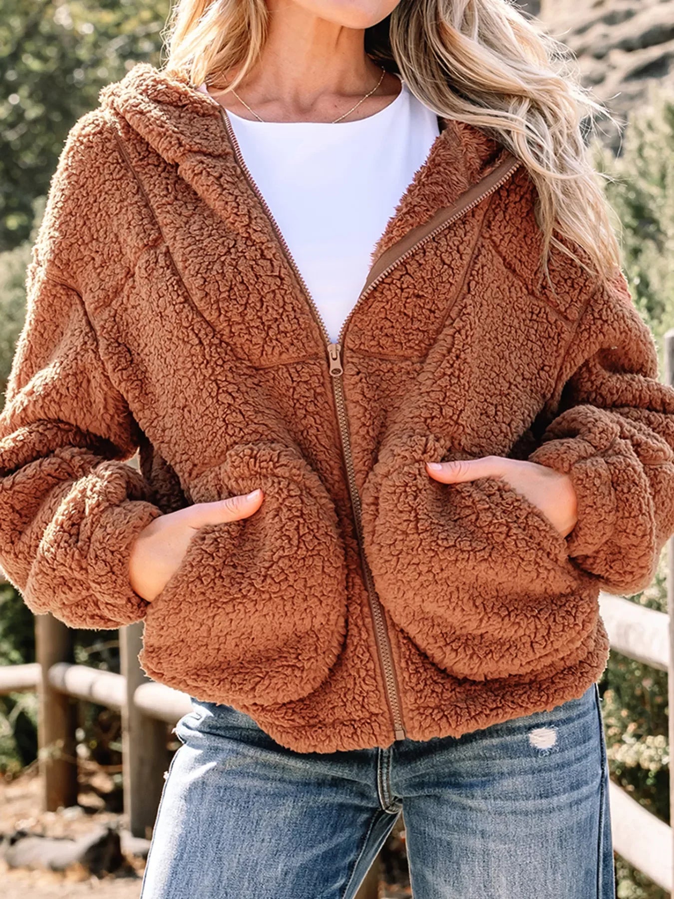 Marjorie | Women's Relaxed Fit Zip Up Jacket - Image 1