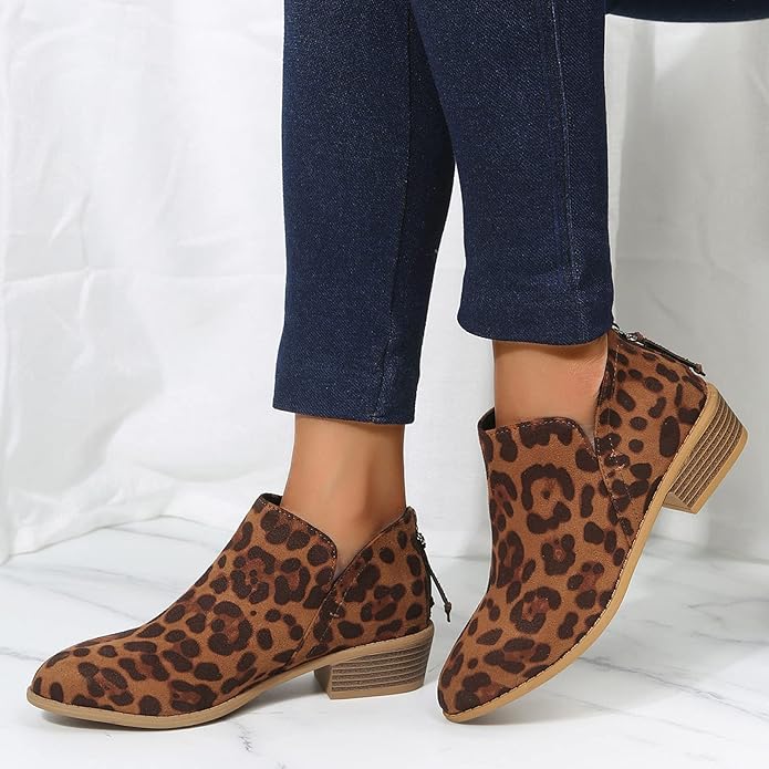 Riley | Women's Wedge Heel Pointed Toe Ankle Boots - Image 12