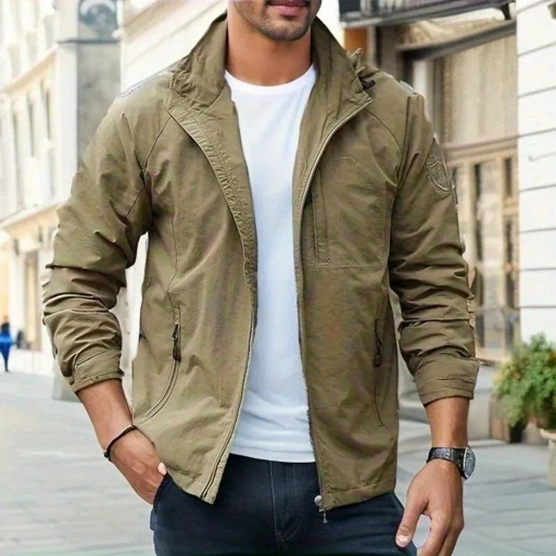 Hank | Men's Hooded Lightweight Jacket - Image 1