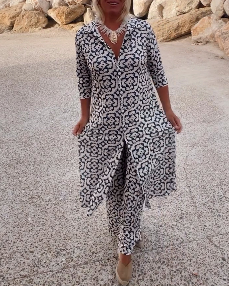 Michelle | Elegant Printed Two-Piece Set for Everyday Style - Image 1