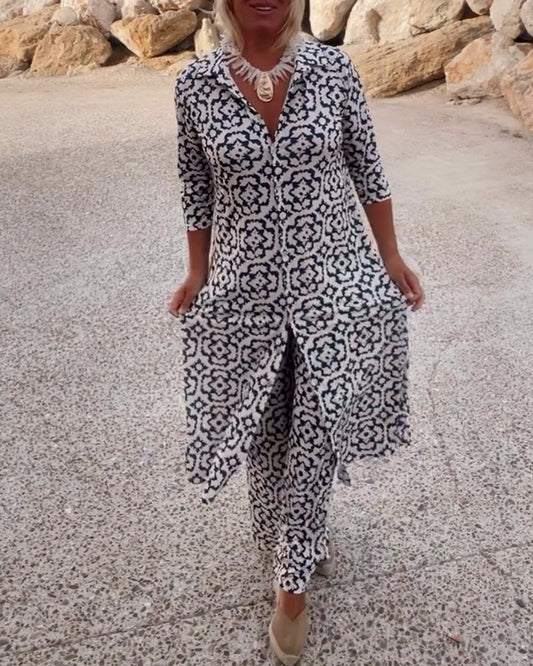Michelle | Elegant Printed Two-Piece Set for Everyday Style - Image 1