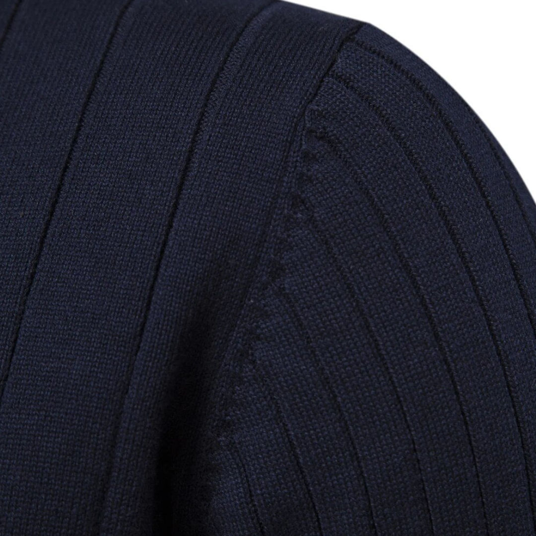 Louie | Men's Quarter Zip Long Sleeve Sweater - Image 6