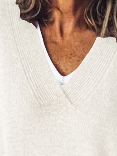 Jeanette | Women's Oversized V-Neck Sweater - Image 6