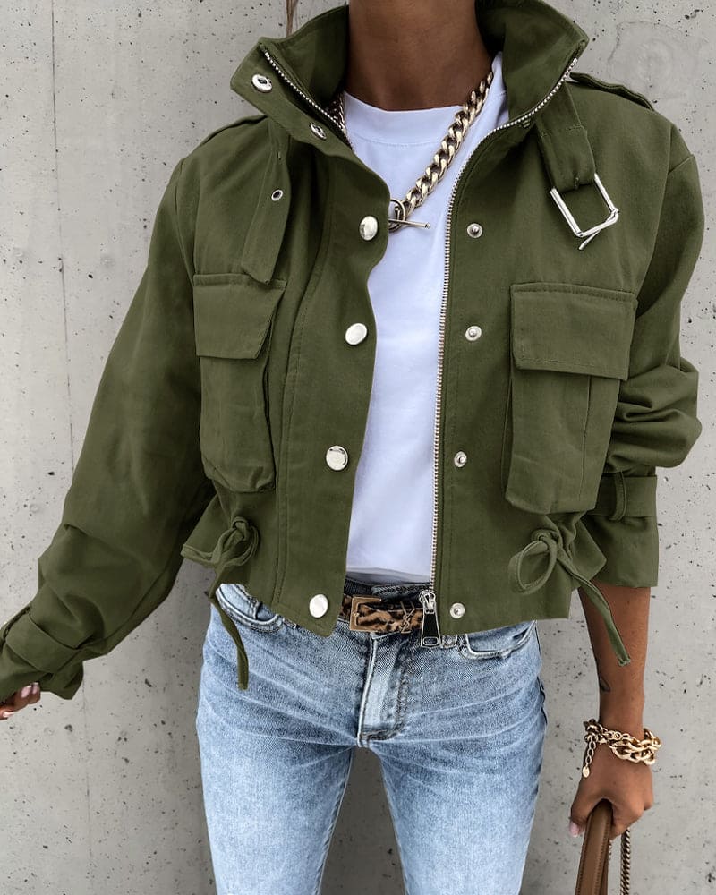 Jacqueline | Women's Cropped Utility Jacket - Image 1