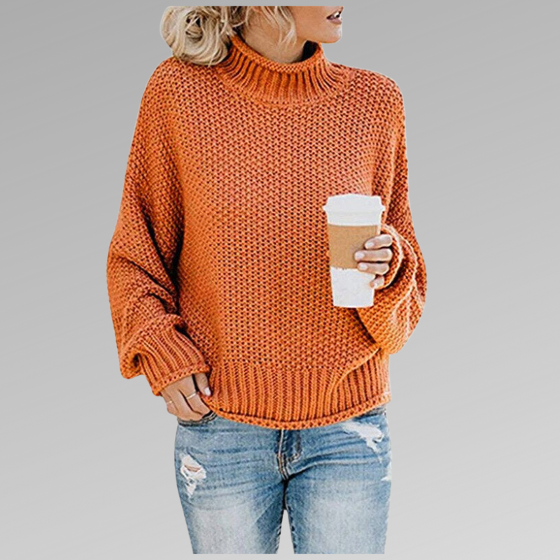 Allison | Women's Oversized Turtleneck Sweater - Image 2