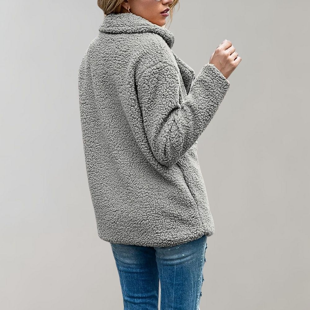 Vanessa | Women's Teddy Oversized Jacket - Image 7