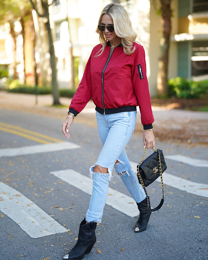 Sheryl | Women's Lightweight Bomber Jacket - Image 6