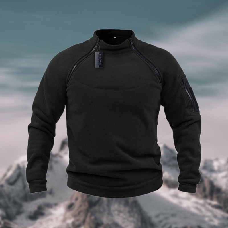 Derrick | Men's Quarter Zip Mock Neck Sweater - Image 6