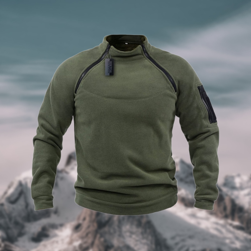Derrick | Men's Quarter Zip Mock Neck Sweater - Image 5