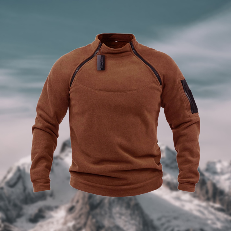 Derrick | Men's Quarter Zip Mock Neck Sweater - Image 7