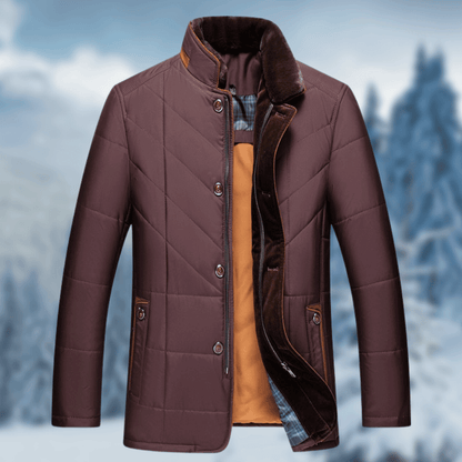 Victor | Men's Diamond Quilted Puffer Jacket - Image 3