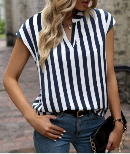 Fenny | V-Neck Short Sleeve Casual Blouse