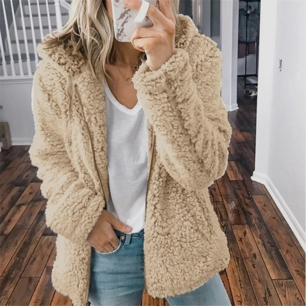 Ellen | Women's Hooded Open Front Sweater Jacket - Image 1