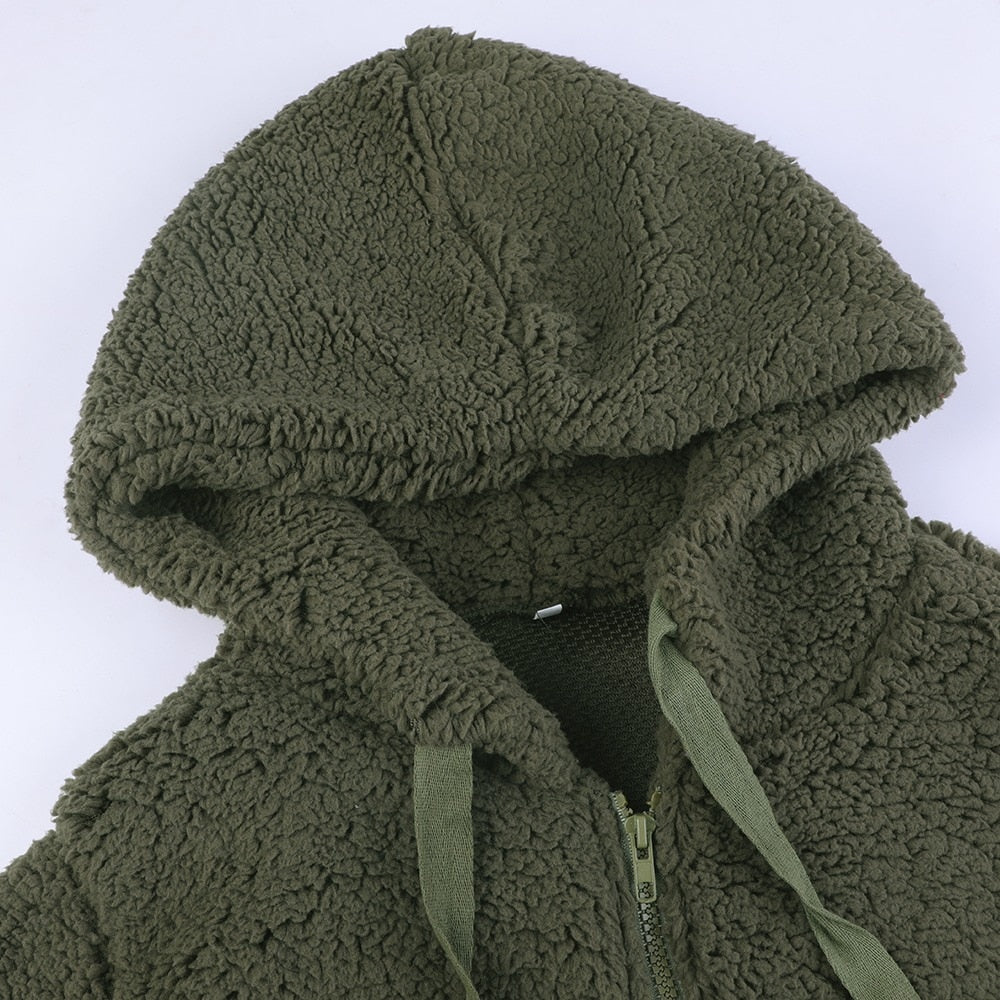 Ellen | Women's Hooded Open Front Sweater Jacket - Image 18