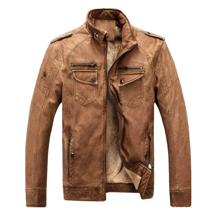 Darren | Men's Slim Fit Biker Jacket - Image 2
