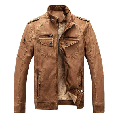 Darren | Men's Slim Fit Biker Jacket - Image 2