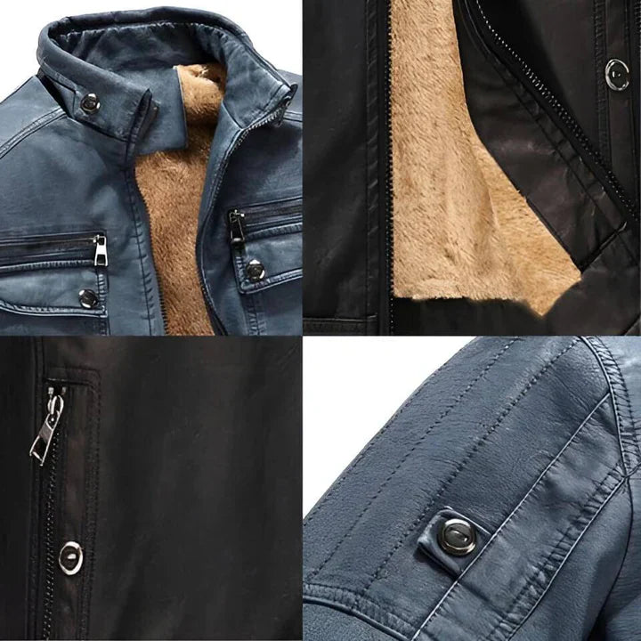 Darren | Men's Slim Fit Biker Jacket - Image 7