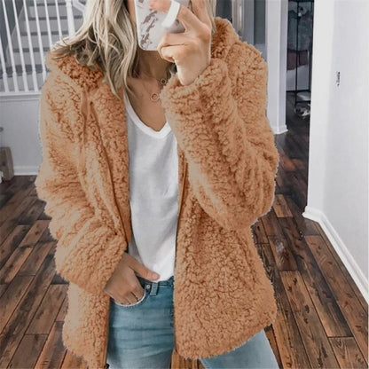 Ellen | Women's Hooded Open Front Sweater Jacket - Image 5