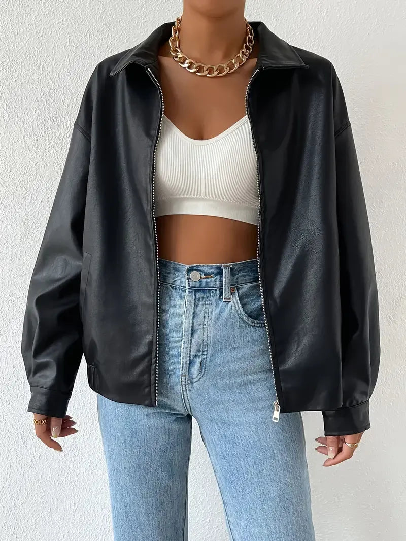 Tatum | Women's Oversized Zip-Up Jacket - Image 1