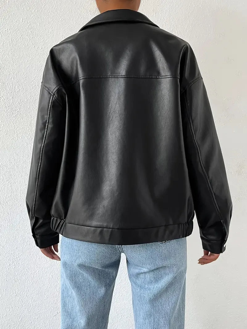 Tatum | Women's Oversized Zip-Up Jacket - Image 3