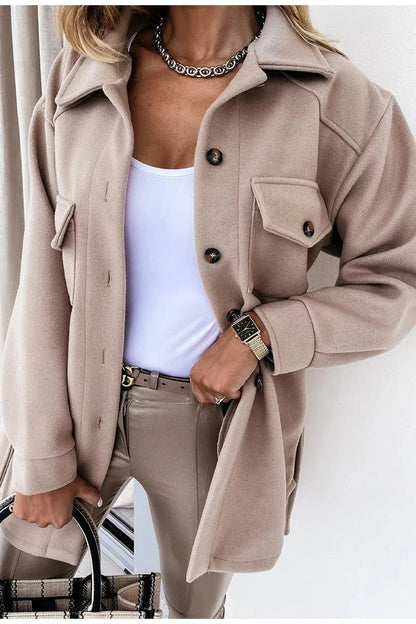 Marissa | Women's Oversized Button-Down Shirt Jacket - Image 4