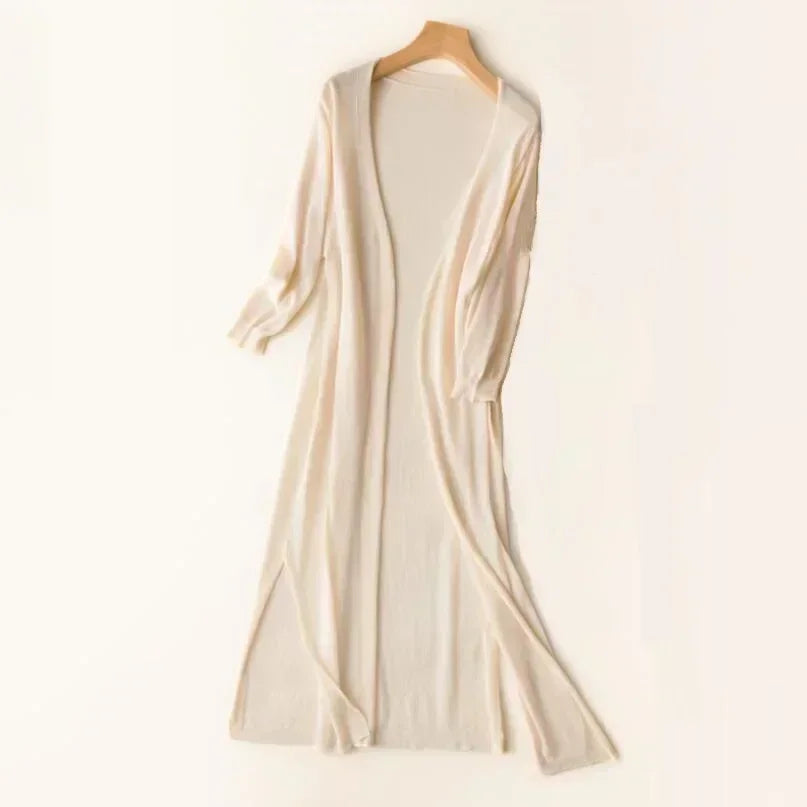 Laura | Women's Long Open Front Cardigan - Image 14