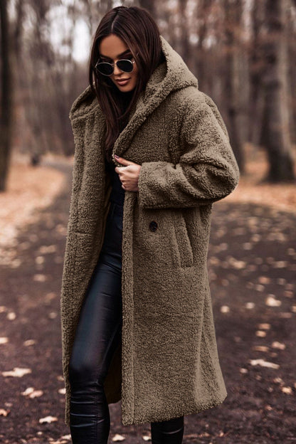 Allison | Women's Hooded Teddy Coat - Image 4