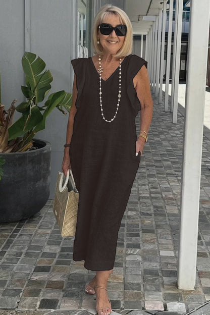 Hallie | Stylish Sleeveless Linen Dress for Summer - Image 7