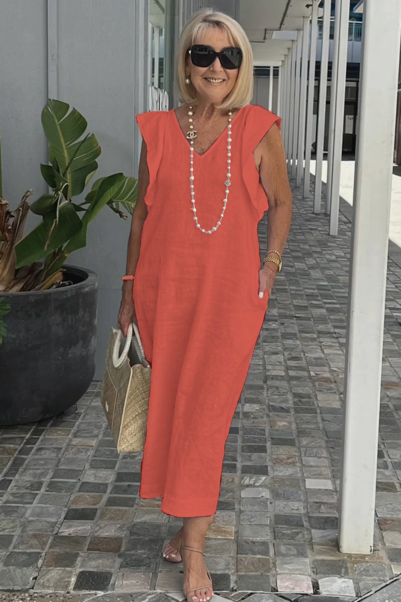 Hallie | Stylish Sleeveless Linen Dress for Summer - Image 9