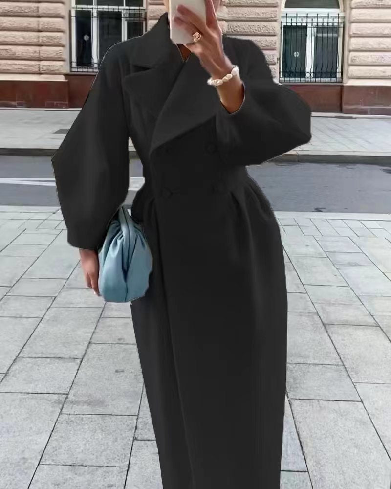 Phyllis | Women's Double Breasted Maxi Coat - Image 4