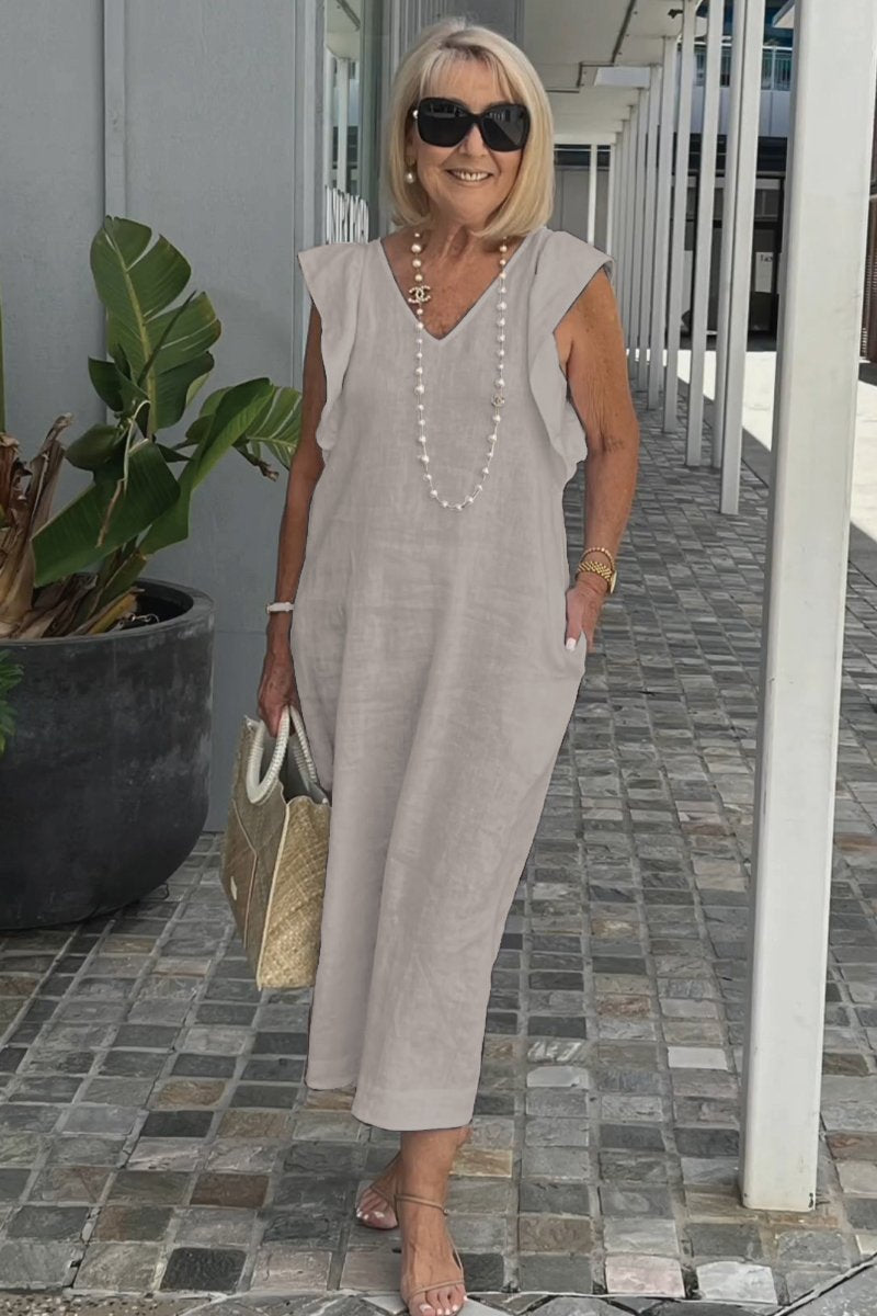 Hallie | Stylish Sleeveless Linen Dress for Summer - Image 12