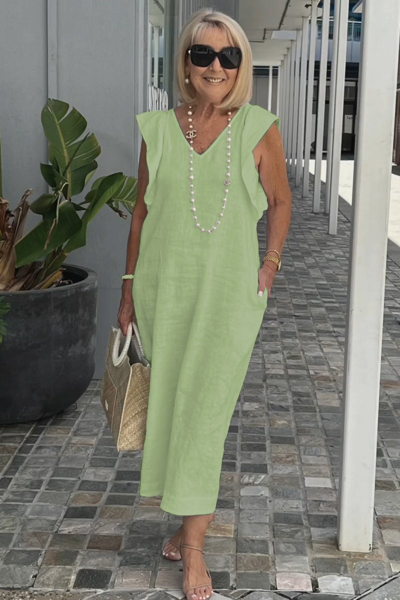 Hallie | Stylish Sleeveless Linen Dress for Summer - Image 10