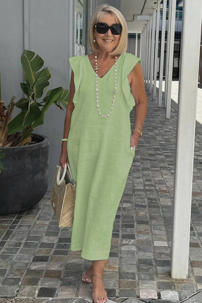 Hallie | Stylish Sleeveless Linen Dress for Summer - Image 10